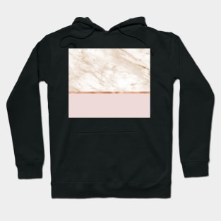 Caramel marble on rose gold blush Hoodie